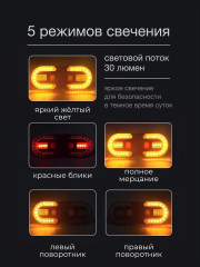 Поворотники для велосипеда беспроводные с пультом - Фото 5
