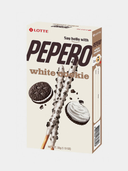 Печенье соломка в белом шоколаде с крошками печенья «Pepero White Cookie»