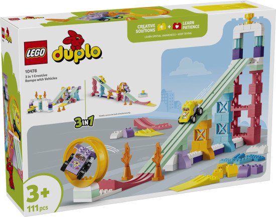 Конструктор LEGO® 10478 Креативные рампы 3 в 1 с машинками