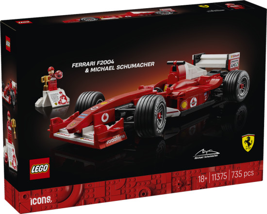 Конструктор LEGO 11375 Ferrari F2004 и Михаэль Шумахер