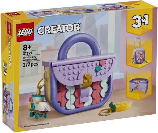 Конструктор LEGO® 31391 Модная арт-сумка с местом для хранения