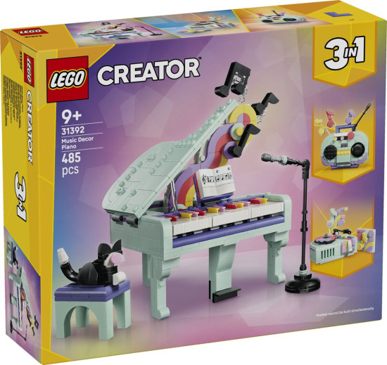 Конструктор LEGO® 31392 Музыкальный декор: рояль с котом