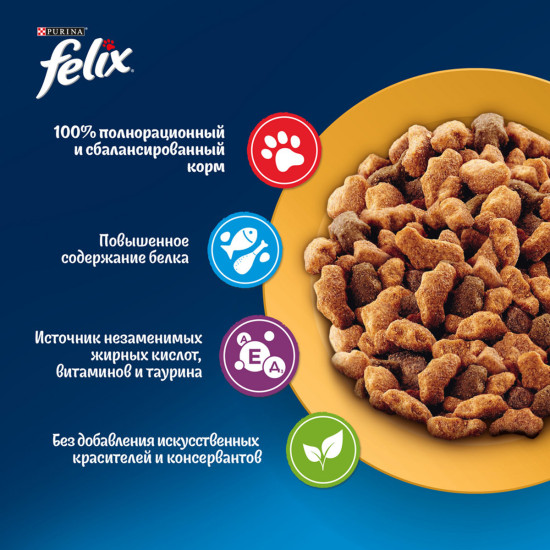 Корм для кошек с курицей «Мясное объедение»