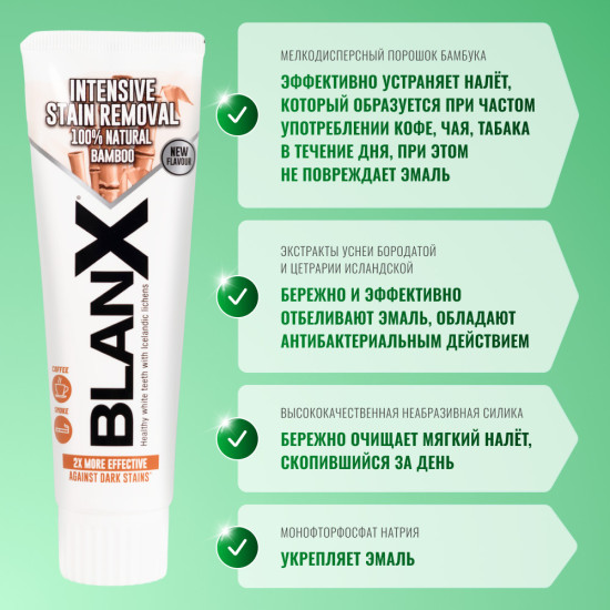 Зубная паста отбеливающая для интенсивного удаления пятен Intensive Stain Removal, 75 мл