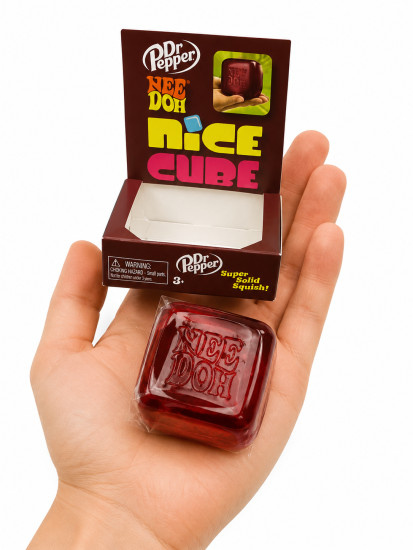 Антистресс-игрушка Cube Dr Pepper, мягкий прозрачный кубик