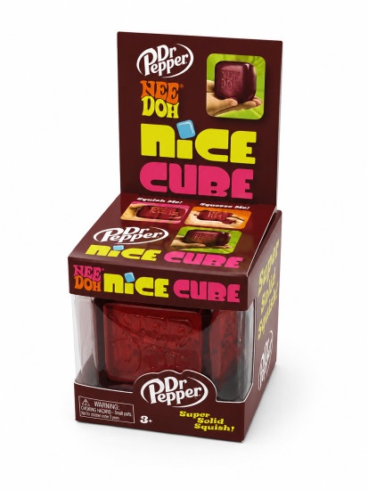 Антистресс-игрушка Cube Dr Pepper, мягкий прозрачный кубик