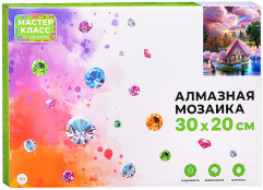 Мозаика алмазная «Сказочный домик на воде» - Фото 1