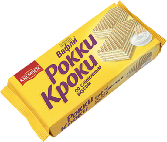Вафли со сливочным вкусом «Рокки Кроки»