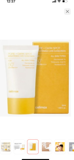 крем Pore + Dark Spot Brightening Care Sunscreen SPF50+ для лица 50 мл