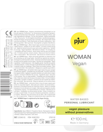 Смазка на водной основе с растительными ингридиентами «Woman Vegan»