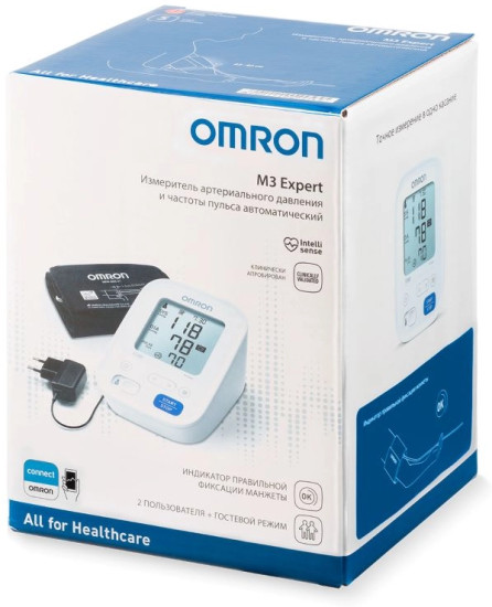 Тонометр автоматический OMRON M3 Expert с адаптером (22-42 см)