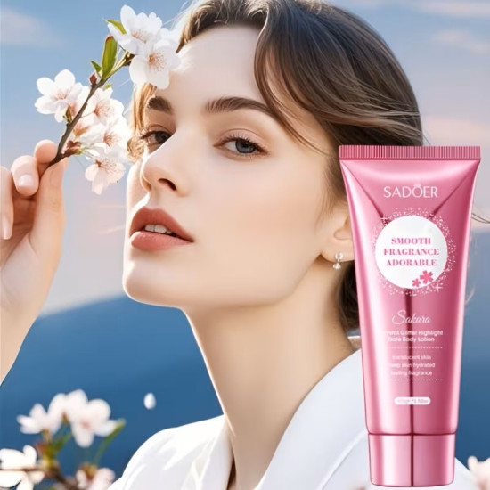 Парфюмированный лосьон Smooth Fragrance Adorable Sakura с эффектом мерцания, 100мл