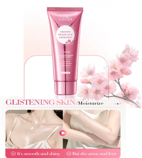 Парфюмированный лосьон Smooth Fragrance Adorable Sakura с эффектом мерцания, 100мл
