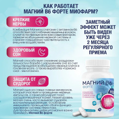 Магний В6 Форте 1000 мг, 100 таб , Magnesium B6 Forte 1000 mg, 100 tablets - Фото 2