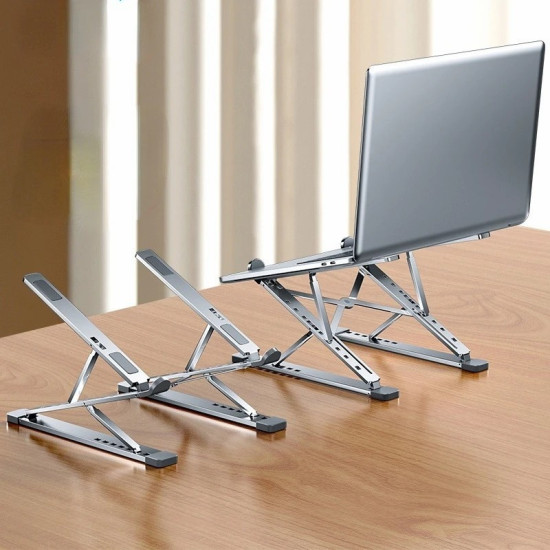 Подставка для ноутбука Multifunction складная, регулируемая, алюминиевая, до 21″