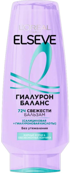 Бальзам для волос жирных у корней и обезвоженных на кончиках «Гиалурон баланс»