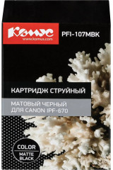 Картридж струйный Комус PFI-107MBK - Фото 1