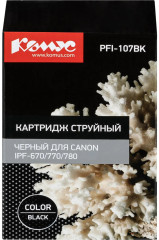 Картридж струйный Комус PFI-107BK - Фото 1