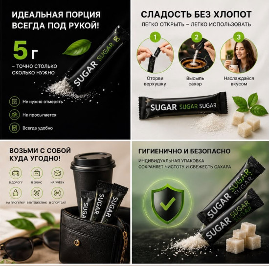 Сахар в стиках