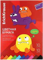 Бумага цветная мелованная односторонняя на клею «Весёлые друзья» - Фото 4