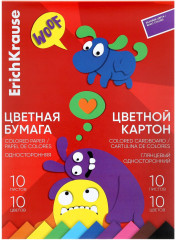 Набор цветной бумаги и картона глянцевого на клею «Весёлые друзья» - Фото 4