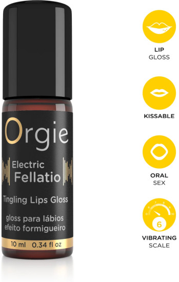 Жидкий вибратор блеск для губ «Electric fellatio — lip gloss»