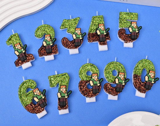 Свеча для торта Майнкрафт «Алекс»