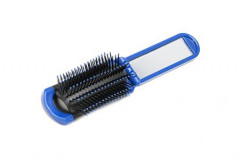 Расческа массажная с пластиковыми зубчиками и зеркалом - Фото 1