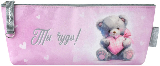 Пенал школьный «Мишка с сердцем»