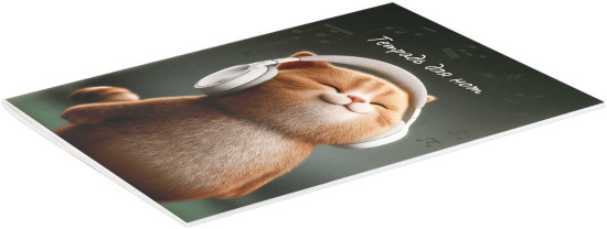 Тетрадь для нот «Кот-меломан»