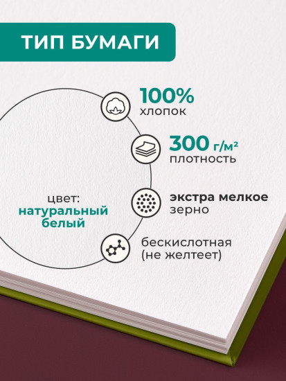 Скетчбук для акварели, экстра-мелкое зерно