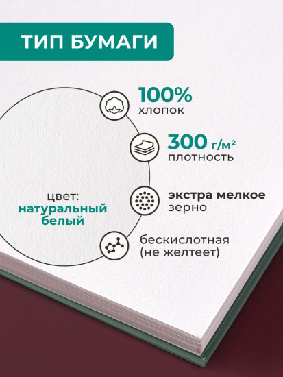 Скетчбук для акварели, экстра-мелкое зерно