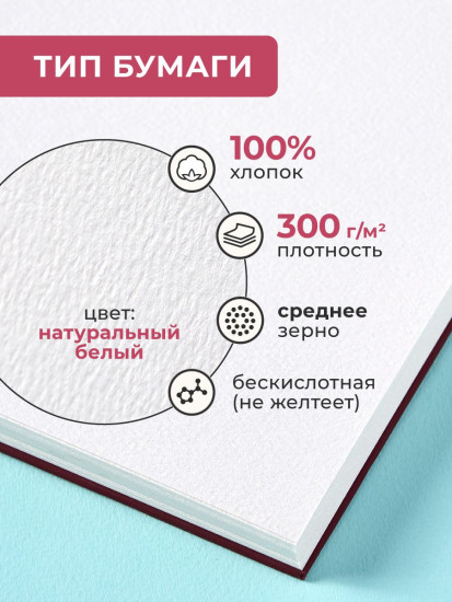 Скетчбук для акварели, среднее зерно