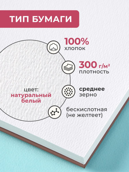 Скетчбук для акварели, среднее зерно