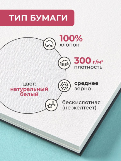 Скетчбук для акварели, среднее зерно