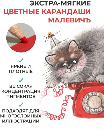 Набор карандашей цветных