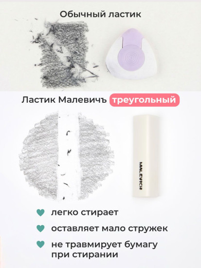 Набор ластиков треугольных