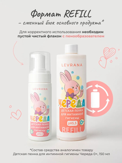 Пенка детская для интимной гигиены «Череда»