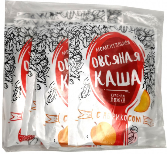 Каша овсяная Ассорти клубника, абрикос, молоко, черника 8 пакетиков по 35 г