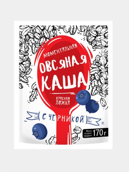 Каша овсяная Ассорти клубника, абрикос, молоко, черника 8 пакетиков по 35 г