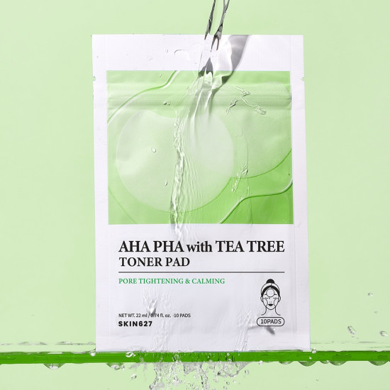 Тонер-пэды для сужения пор с AHA- и PHA-кислотами и маслом чайного дерева