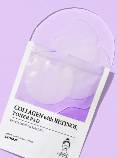 Тонер-пэды для лица с коллагеном и ретинолом антивозрастные «Collagen With Retinol Toner Pad»