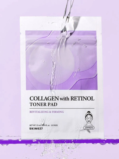 Тонер-пэды для лица с коллагеном и ретинолом антивозрастные «Collagen With Retinol Toner Pad»
