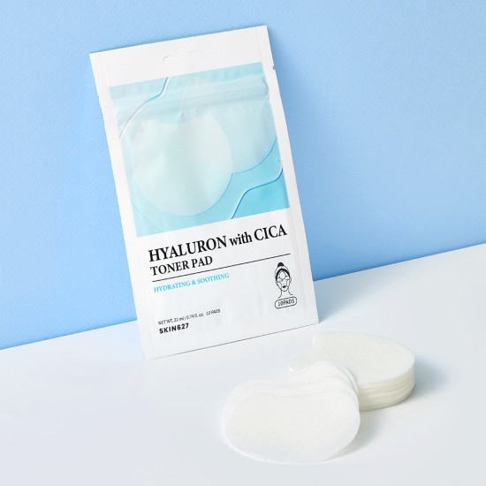 Тонер-пэды для лица с гиалуроновой кислотой и центеллой «Hyaluron With Cica Toner Pad»