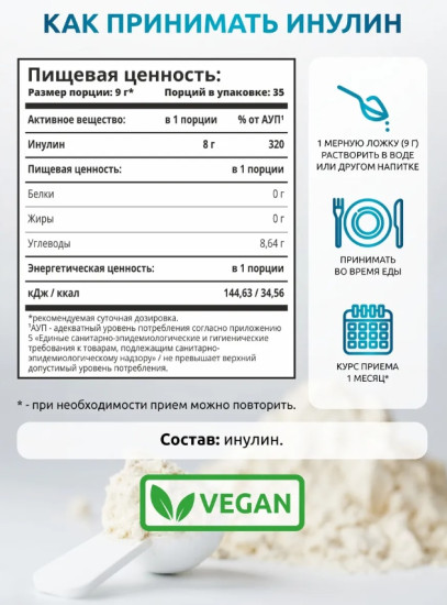 Инулин натуральный пребиотик