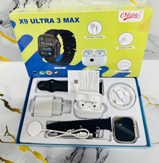 Набор 5 в 1 Смарт часы X9 Ultra 3 Max