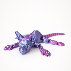 Подвижная 3D игрушка «Кот Сфинкс», гибкая фигурка, PLA пластик, 19 см - Фото 3