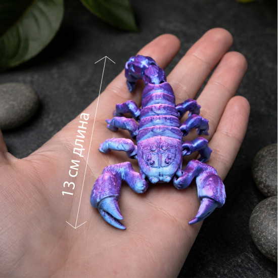 Подвижная 3D игрушка , гибкая фигурка, PLA пластик, антистресс, 13 см