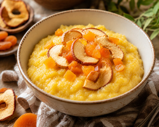 Кукурузная каша с сухофруктами