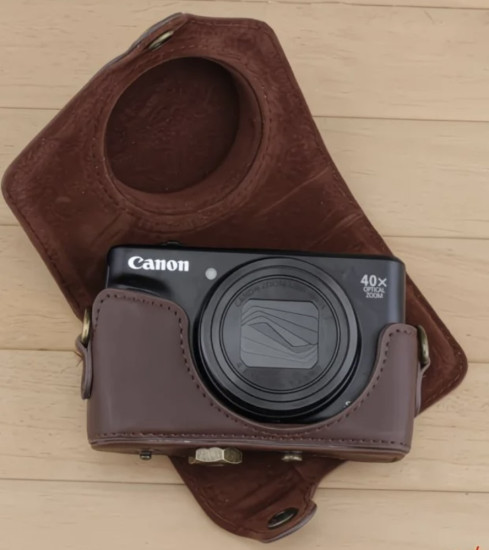 Чехол для Canon PowerShot G7X — коричневый, премиальная эко-кожа